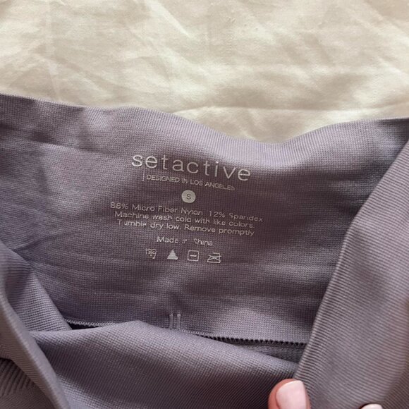 Set Active Purple One Shoulder Set Size S - Picture 5 of 5